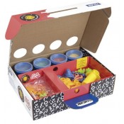 MALETI PASTA TOVA SOFT DOUGH. 4 POTS AMB EINES.CARES DIVERTIDES