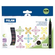 ESTOIG RETOLADORS MILAN.PUNTA PINZEL 6 COLORS FLUORS