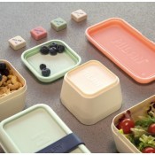 RECIPIENT HERMÈTIC ALIMENTS. RECTANGULAR 20.6X10X7.4 CM.ROSA