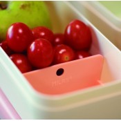 RECIPIENT HERMÈTIC ALIMENTS. RECTANGULAR 20.6X10X7.4 CM.ROSA
