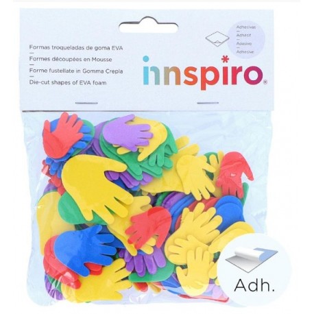 MANS DE COLORS ADHESIVES FOAM. BOSSA 60 PECES