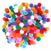 MINI POMPONS COLORS.BOSSA 200 UNITATS COLORS ASSORTITS