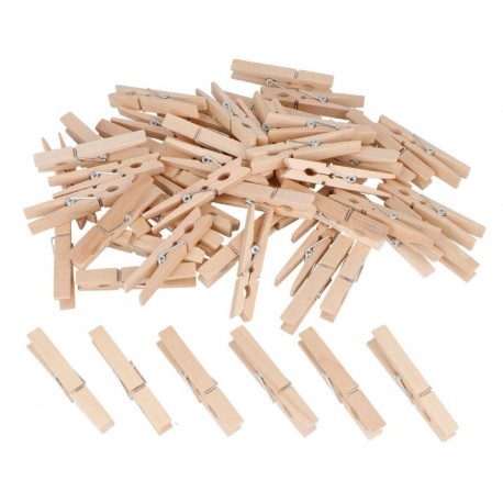 PINCES FUSTA NATURAL 72 x 10 MM. PAQUET 60 UNITAS