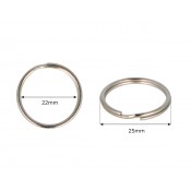 ANELLA DOBLE PER CLAUER METÀLIC 25 MM.24 UNITATS