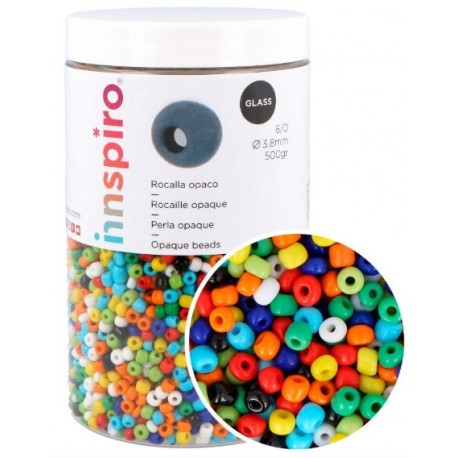 POT ROCALLA DE VIDRE OPAC RODONA ASSORTITS 3,8 MM 500 GRS