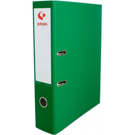 ARXIVADOR PALANCA COLOR AMB ENCAIX. DIN A4 LLOM AMPLE 65 MM: VERD