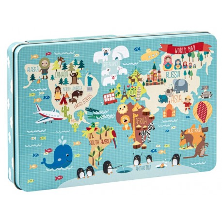 PUZZLE 24 PECES MAPAMUNDI. JOGUINA A PARTIR DE 3 ANYS.