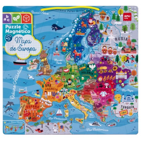 PUZZLE MAGNÈTIC EUROPA. 45 PECES + 5 ANYS