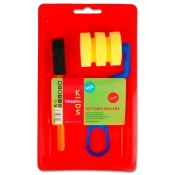 KIT CORROS, PINZELLS I FORMES DE ESCUMA AMB SAFATA