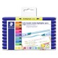 ESTOIG RETOLADORS STAEDTLER FLUOR, DOBLE PUNTA, FIBRA I PINZELL
