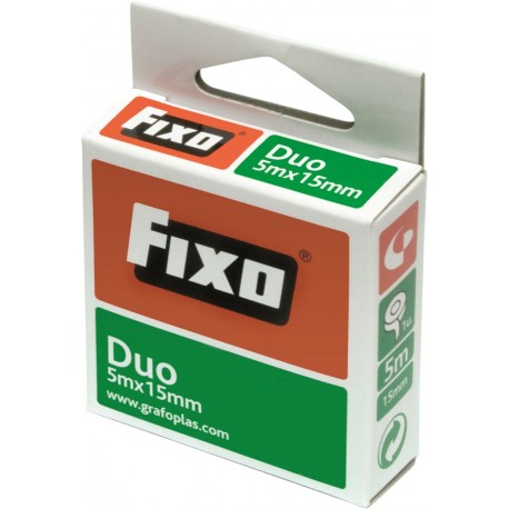 CINTA AUTOADHESIVA DOBLE CARA DUO. ROTLLE 5 M X 15 MM