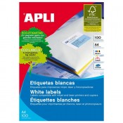 ETIQUETES AUTOADHESIVES. FOTOCOPIADORA - LÀSER - TINTA. CAPSA 100 FULLS: 01273 - 37 X 70 MM