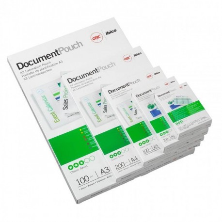 FUNDES PLASTIFICAR 80 MICRES 154 X 216 MM ( A5 ). CAPSA 100 UNITATS