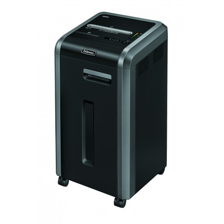 DESTRUCTORA DOCUMENTS FELLOWES 225CI. CAPACITAT 24 FULLS. MOBLE 60 LITRES. PARTÍCULES 4 X 38 MM.