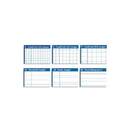 DIN A4 MONTESSORI 5 MM APAÏSAT. PAQUET 500 FULLS APAÏSATS 2F