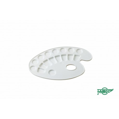 PALETA PINTAR PLÀSTIC 17 CAVITATS. OVALADA 250 X 150 MM