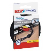 CINTA DE VELCRO PER AGRUPAR CABLES 5 X 10 MM: NEGRE