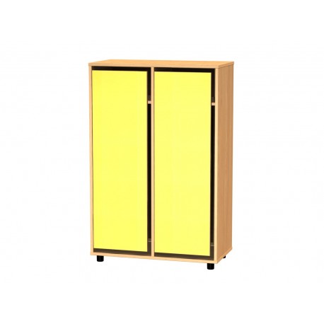 GUIXETA COLOR 2 PORTES PENJADOR DOBLE. 4 NENS 122 X 80 X 40. FUSTA FAIG AMB POTES