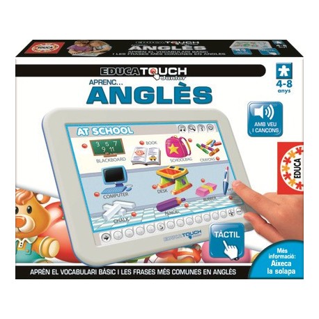 EDUCA TOUCH JUNIOR APRENC ANGLES. 1 BASE + 6 LÀMINES DOBLE CARA+ INSTRUCCIONS. JOGUINA A PARTIR DE 3 ANYS