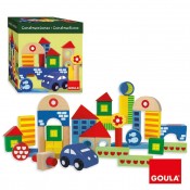 PACK CONSTRUCCIONS 41 PECES FUSTA 19 X 18,5 X 18,5 CM.  JOGUINA A PARTIR DE 1 ANY