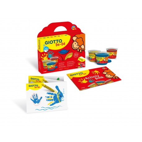 ESTOIG PINTURA PER A DITS GIOTTO BE-BÉ. ( 3 POTS DE 100 ML + 3 ESPONGES + LLIBRE ACTIVITATS )