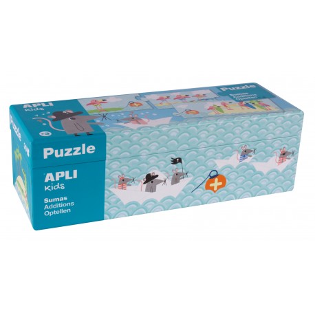 OFERTA - PUZZLE SUMES. 10 PUZZLES 3 FITXES 49 X 7 CM.  JOGUINA A PARTIR DE 3 ANYS