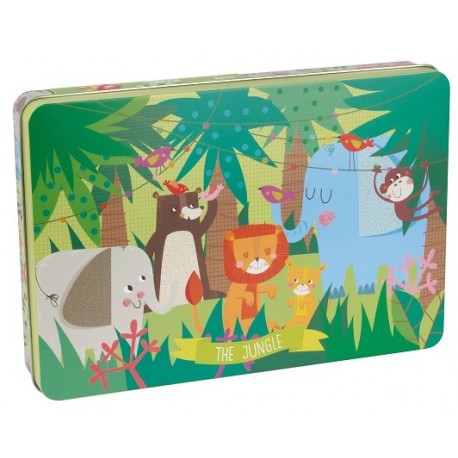 OFERTA - PUZZLE JUNGLA 24 PECES 282 X 192 X 45 MM. CAIXA METÀL·LICA. JOGUINA A PARTIR DE 3 ANYS.