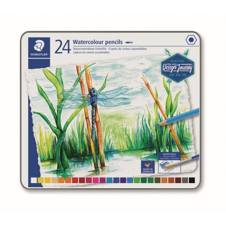 LLAPIS COLORS AQUAREL·LABLES STAEDTLER 14610C M24. MINA SUAU 24 COLORS ASSORTITS