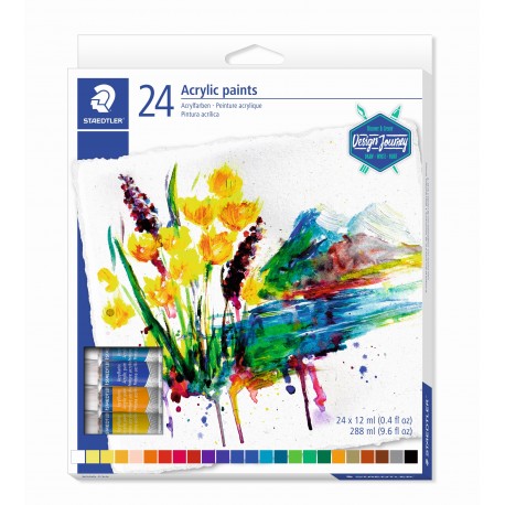 PINTURES ACRÍLIQUES STAEDTLER 8500C24. TUB 12ML. 24 COLORS ASSORTITS