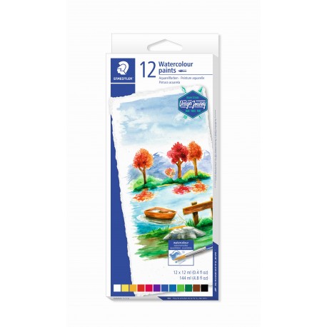 AQUAREL·LES AMB TUB STAEDTLER 8880 C12. CAPSA 12 BARRES ASSORTIDES