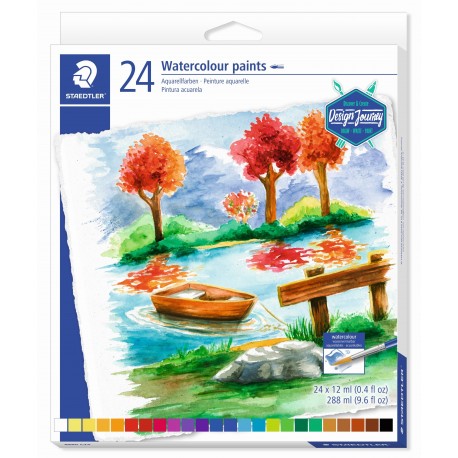 AQUAREL.LES AMB TUB STAEDTLER 8880C24. CAPSA 24 BARRES ASSORTIDES