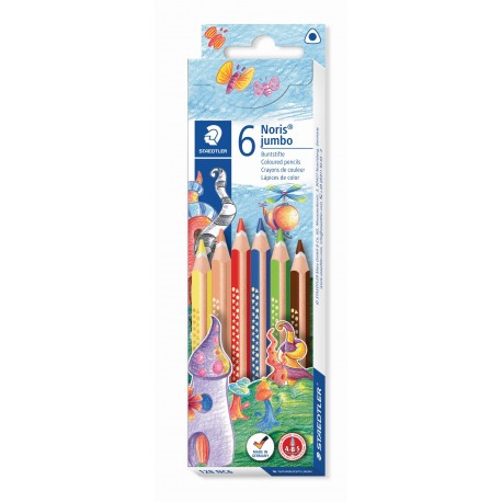 ESTOIG LLAPIS COLORS STAEDTLER NORIS JUMBO TRIANGULAR 128.NC6. ASSORTITS 6 COLORS