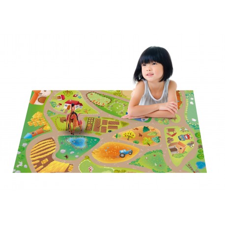 TAPIS PLÀSTIC ANTILLISCANT 120 X 80 CM. GRANJA ZOO. JOGUINA A PARTIR DE 3 A 9 ANYS