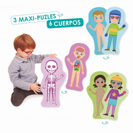 COM SOC ? 3 MAXI PUZZLES REVERSIBLES.  ES PODEN PENJAR A LA PARET.  JOGUINA A PARTIR DE 3 ANYS