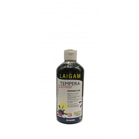 PINTURA TEMPERA LÍQUIDA LAIGAM. POT 500 ML: NEGRE