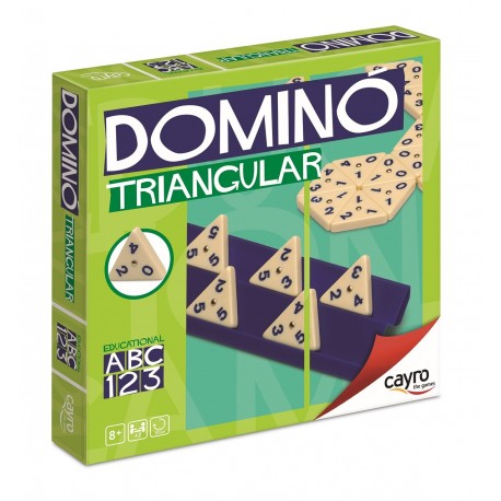 DOMINO TRIANGULAR. FITXES TRIANGULARS PER JUGAR A 3 BANDES. JOGUINA A PARTIR DE 8 ANYS