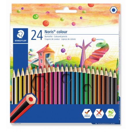 ESTOIG LLAPIS COLORS STAEDTLER 185.C24. 24 COLORS ASSORTITS