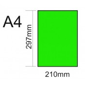 DIN A4 FOTOCOPIA COLOR 80 GRS. PAQUET 100 FULLS. FLUORESCENTS: VERD