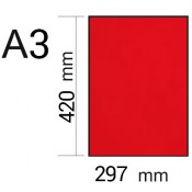 DIN A3 FOTOCOPIA COLOR 80 GRS. COLORS FORTS. PAQUET 500 FULLS: VERMELL