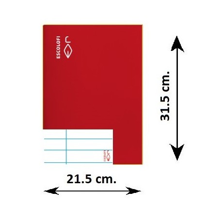 LLIBRETA FOLI TAPA DURA 50 FULLS. HORITZONTAL: VERMELL