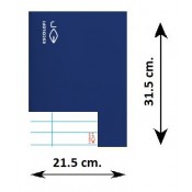 LLIBRETA FOLI TAPA DURA 50 FULLS. HORITZONTAL: BLAU