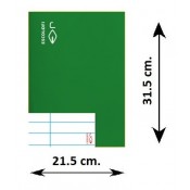 LLIBRETA FOLI TAPA DURA 50 FULLS. HORITZONTAL: VERD
