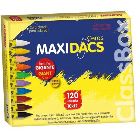 COLORS CERA GRASSA MAXI-DACS.CLASSBOX 120 UNITATS .