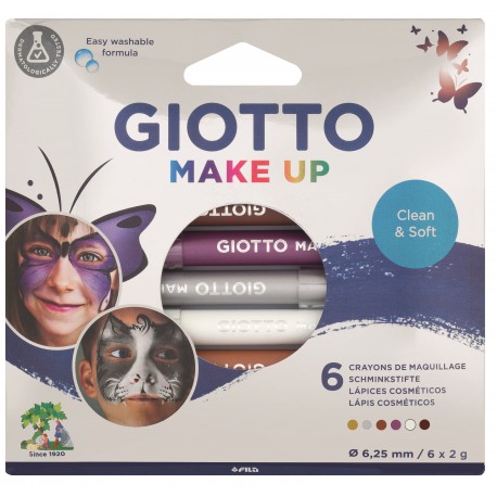 LLAPIS COSMÈTIC GIOTTO MAKE UP. CAIXA 6 COLORS METÀL.LICS.