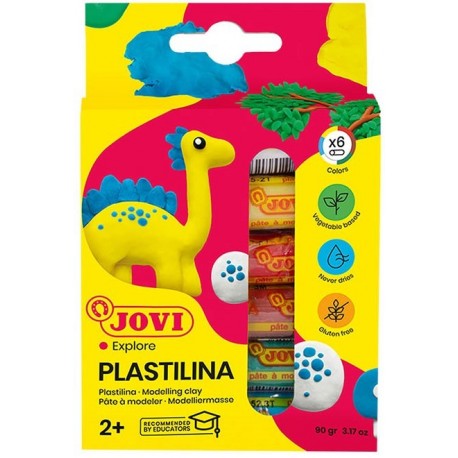 PLASTILINA JOVI COLORS NEON.15 GRS.ESTOIG 6 BARRES ASSORTIDES