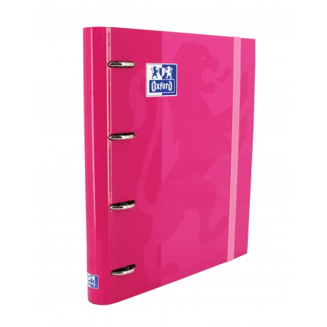 CARPETA 4 ANELLES AMB RECANVI. FULLS QUADRICULATS 5 x 5: MAGENTA