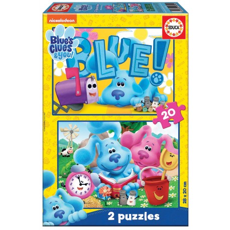BLUES CLUES & YOU. 2 PUZZLES DE 20 PECES + 2 ANYS