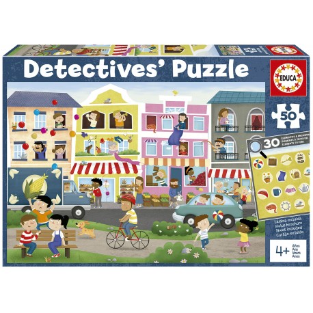 DETECTIUS A LA CIUTAT. PUZZLE 50 PECES. + 4 ANYS