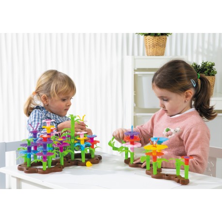 FLOWER GARDEN 104 PECES PER CONSTRUIR FLORS + 3 ANYS