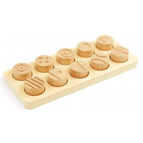 SENSORY CYLINDERS. ENCAIX SENSORIAL 10 PECES FUSTA. JOGUINA A PARTIR DE 2 ANYS